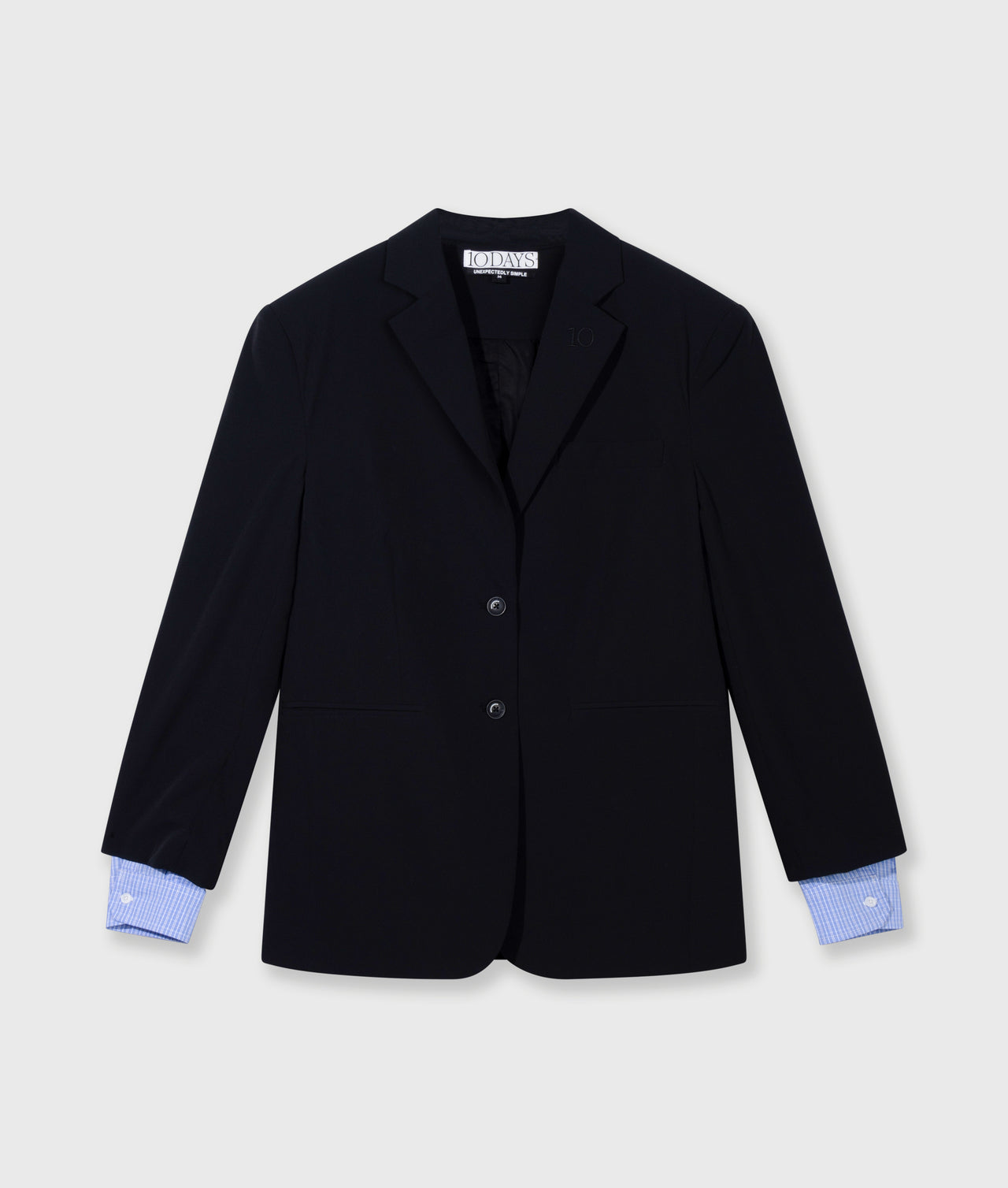 Blazer mit Kontrastmanschetten