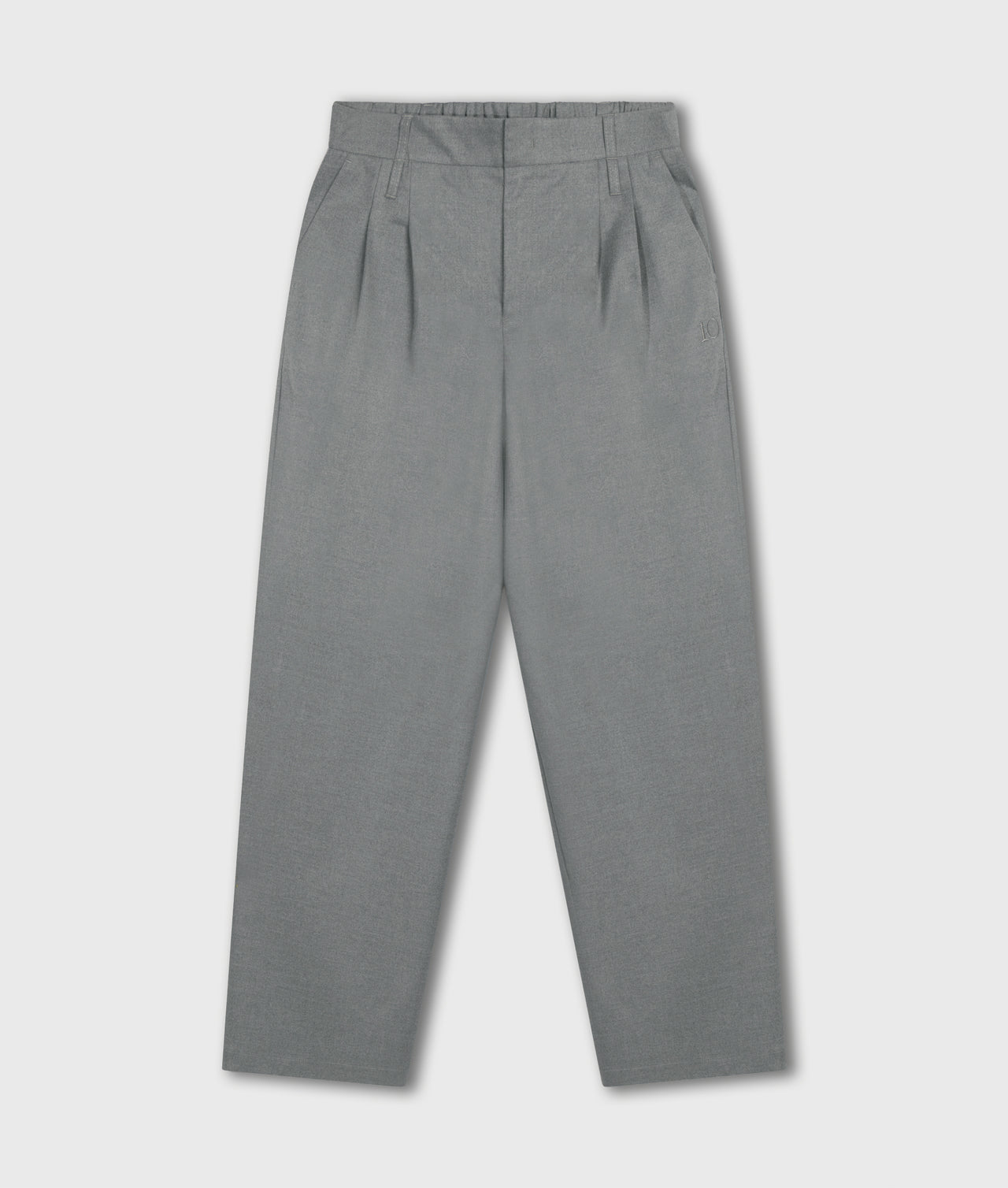 Bundfaltenhose in Grau
